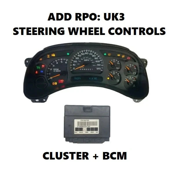 ADD RPO UK3 Steering Wheel Controls to BCM Only 03-07 Silverado Sierra BCM Service ClusterFix Texas